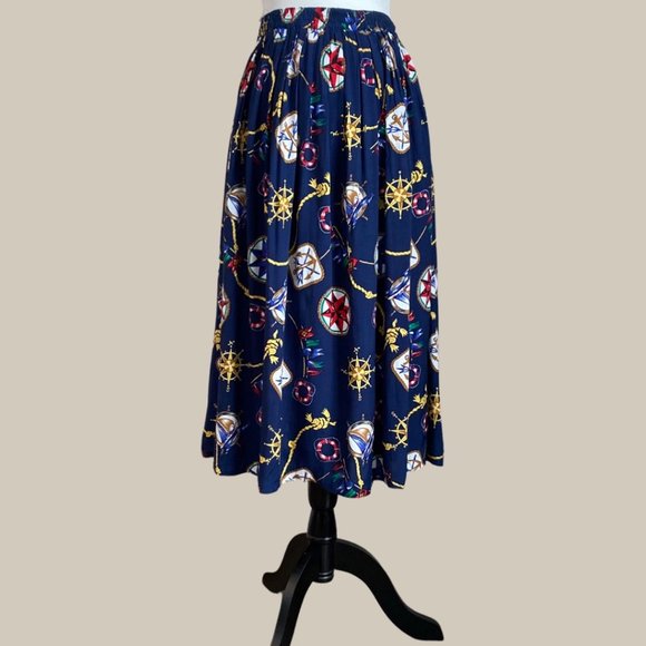 Alfred Dunner Dresses & Skirts - Alfred Dunner Navy Nautical Themed Long Skirt